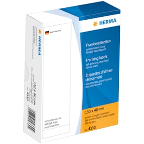 Frankier-Etiketten HERMA, 130 x 40 mm, weiß