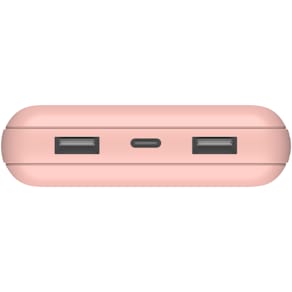 20K Power Bank, USB-A & C 15W, Rose Gold