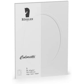 Passepartoutkarte Coloretti, B6, 5 St., hellgrau