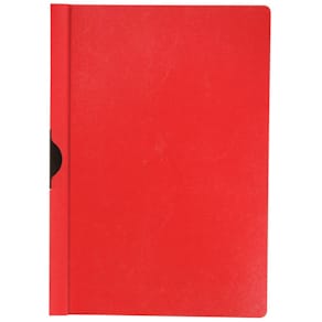 Klemmmappe Q-CONNECT KF00461, A4, transparent/rot