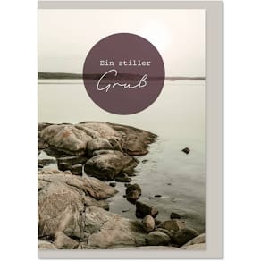 Trauerkarte KOMMA³, mit Umschlag, 115 x 165 mm