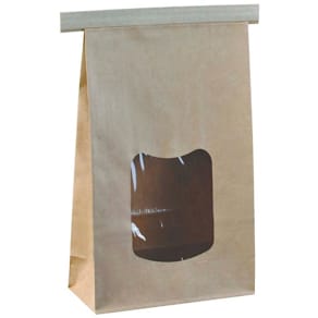 Klodsbundspose brun 70x115x246 mm, fødevaregodkendt, 400 stk