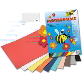 Moosgummi Folia, 2 mm, weiß, 20 x 29 cm