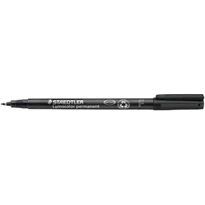 OH-Penna Staedtler Lumocolor Svart, fine, permanent, 10st