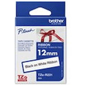 Tape BROTHER TZER231 12mm svart på vit