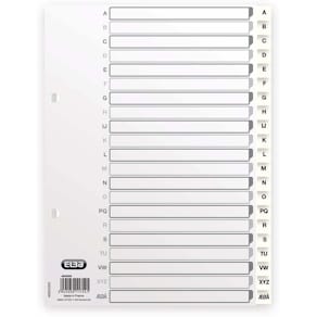 Register Oxford A5 hvid, 10 sæt