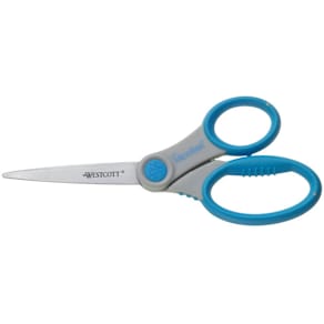 Schere WESTCOTT Microban Softgrip, blau/grau, 180 mm