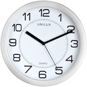 Wanduhr Unilux ATTRACTION, Ø 22 cm, metallgrau