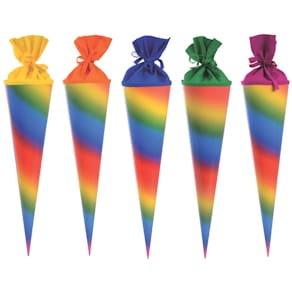Bastelschultüte Goldbuch, 70 cm, Regenbogen