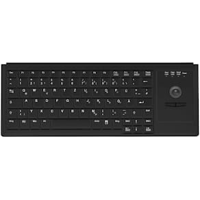 ACTIVE KEY Industry 4.0 Ultraflat Trackball Keyb. USB Black