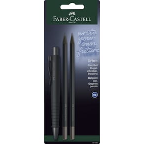 Schreibset Faber-Castell Poly Ball Urban, 3-tlg., all black