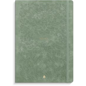 Ant.bok BURDE Deluxe A5 linj smooth grön