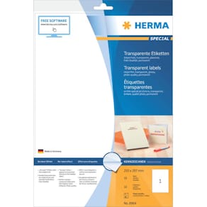 Etiketten HERMA Inkjet Folie, A4, transparent