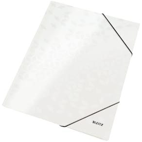 3-klap elastikmappe WOW A4 perlehvid