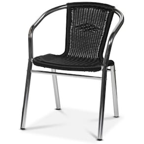 Stol karm Alu-Bistro svart