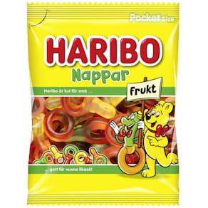 HARIBO Fruktnappar 80g, 24st
