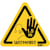 Waarschuwingssticker Jalema, houd afstand 1, geel/zwart, 15 x 17 