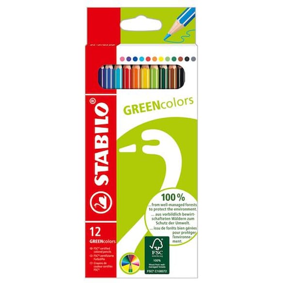 Fargeblyant STABILO Greencolors (12)