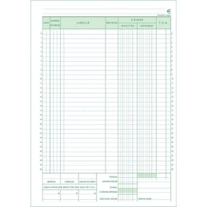 Kasboek Exacompta, A4, Franstalig, dupli (50 x 2 vel)