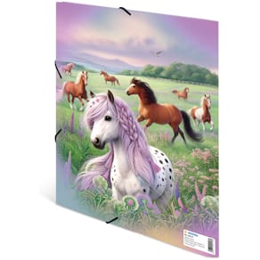 Sammelmappe HERMA Pferdewelt, A4, bunt, Karton