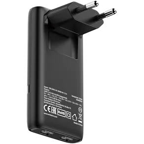 VERBATIM Fold 'n' Go GaN Charger 65W EU 2xUSB-C, Black