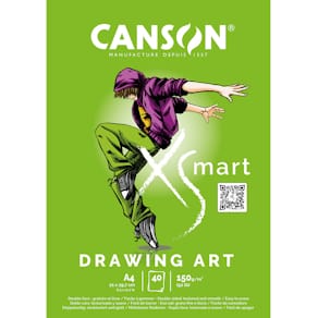 Zeichenblock Canson XSmart Drawing Art A4 40 Blatt 150 g/m² weiß