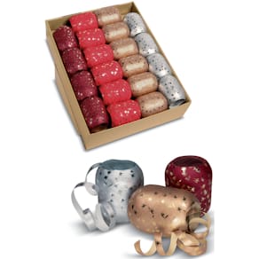 Geschenkband Weihnachten Ei-Knäuel Sterne, sortiert