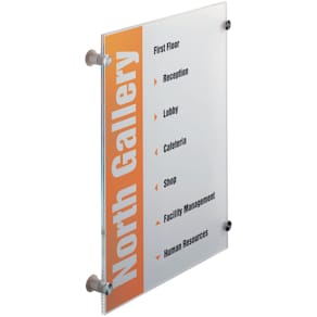 Türschild Durable CRYSTAL SIGN, transparent