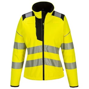 Varselsoftshell dam PW381 Hi-vi kl 2 2XL
