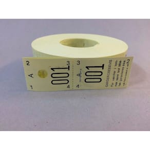 Etiketter gul, rulle 1000 stk, karton 10 ruller