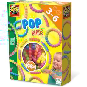 Bastelset SES Creative Pop Perlen, 48-teilig, ab 3 Jahren