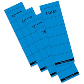 Ordnerrückenschild Falken, 10 St., kurz/breit, blau