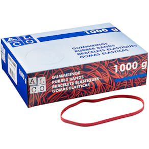 Gummibänder ALCO, 200 x 6 mm, 1 kg, rot