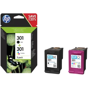Bläckpatron HP N9J72AE 301 bk/cl 2/fp