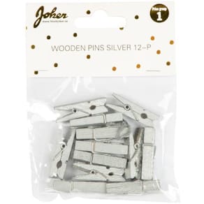 Dekor JOKER klesklyper sølv (12)