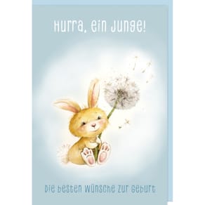 Grußkarte BRAUN+COMPANY Freudiges Ereignis, blau