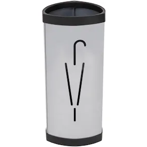 Paraplyställ metall silver/svart