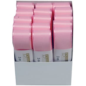 Taftband Goldina Basic, 25 mm x 3 m, rosa