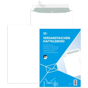 Versandtasche Mailmedia, B4, HK, 120 g, weiß