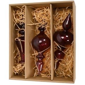 Weihnachtsbaumschmuck Zapfen, bordeaux, sortiert