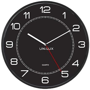 Vægur Unilux Mega 57,5x57,5x6 cm, sort