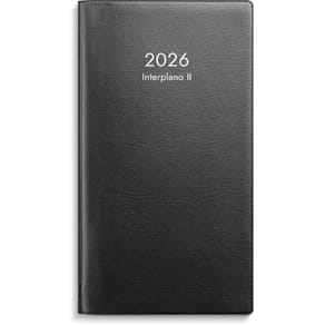 Kalender Interplano II 2026 plast svart