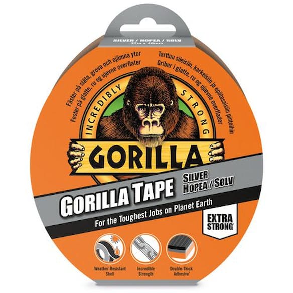 Lerretstape GORILLA sølv 32m