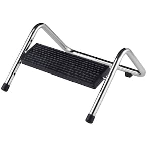 Fußstütze Q-CONNECT Trittboy Economy, chrom/schwarz