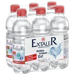 Mineralwasser EXTALER medium, 6 x 0,5L