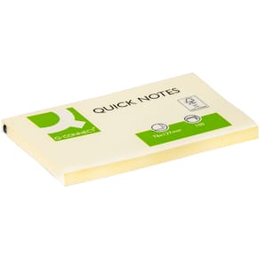 Haftnotizblock Q-Connect, 76 x 127 mm, gelb