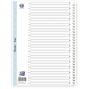 Register Elba A4, hvidt karton, 10 stk