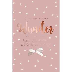 Grußkarte SKORPION Freudiges Ereignis, geprägt, rosa