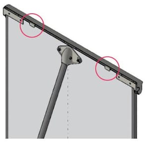 Blockhalter FRANKEN, für EL-FC, F2400/N + F2100/N, 2 St., weiß