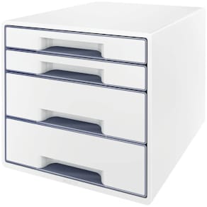 Schubladenbox Leitz WOW CUBE, perlweiß, 4 Schubladen
